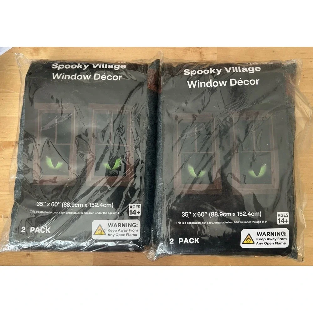 Spooky Village Window Decor 2 Packs of 2 Size 35